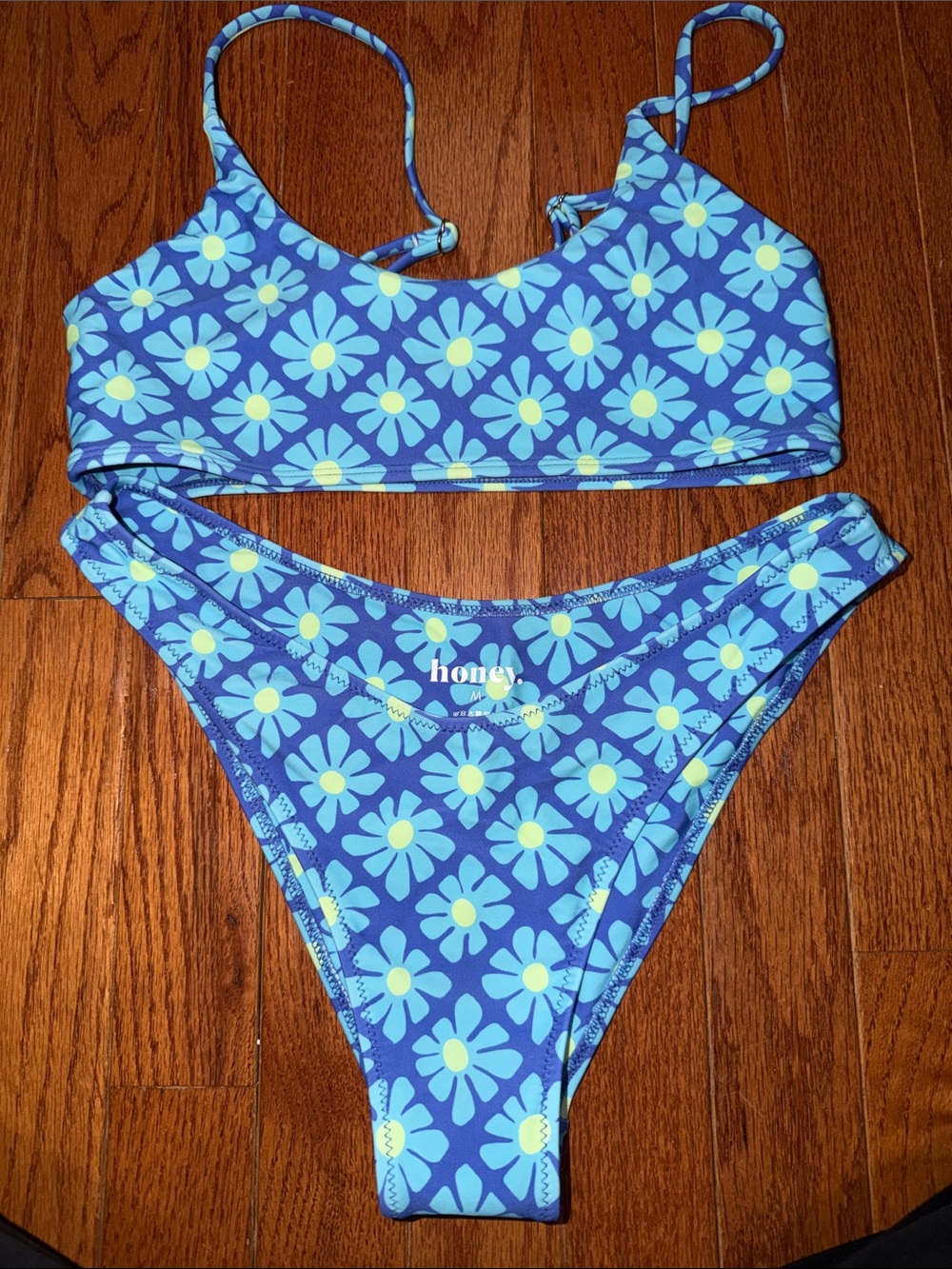 Honey Swim Pacifica Bikini Set - Blue Floral Women's Swimwear